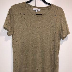 IRO green holey t shirt